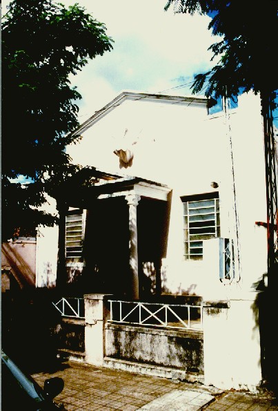 Vista frontal do Templo sito à Rua Marechal Bittencourt, 115 - Jaú - SP, onde foram realizados os trabalhos da ARLS Ünião e Caridade Jauense 